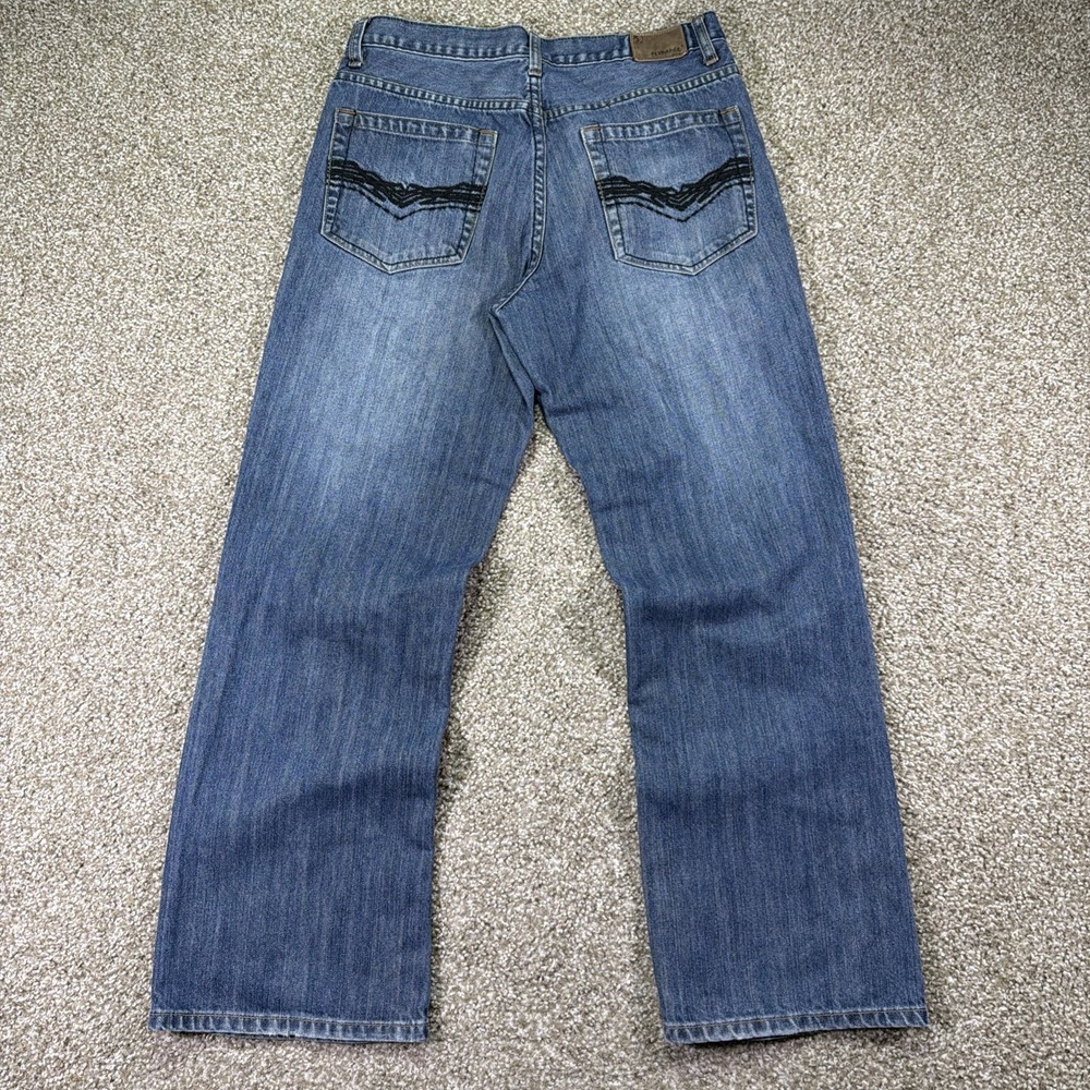 Flypaper Men's Jeans 30/30 Bootcut Mid Wash Embroidered Y2k Western Style